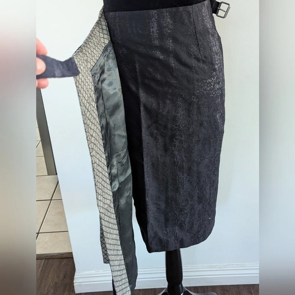 Kenzo Wool Wrap Skirt Buckle Closure Vintage Rare Size 36 - Picture 9 of 14